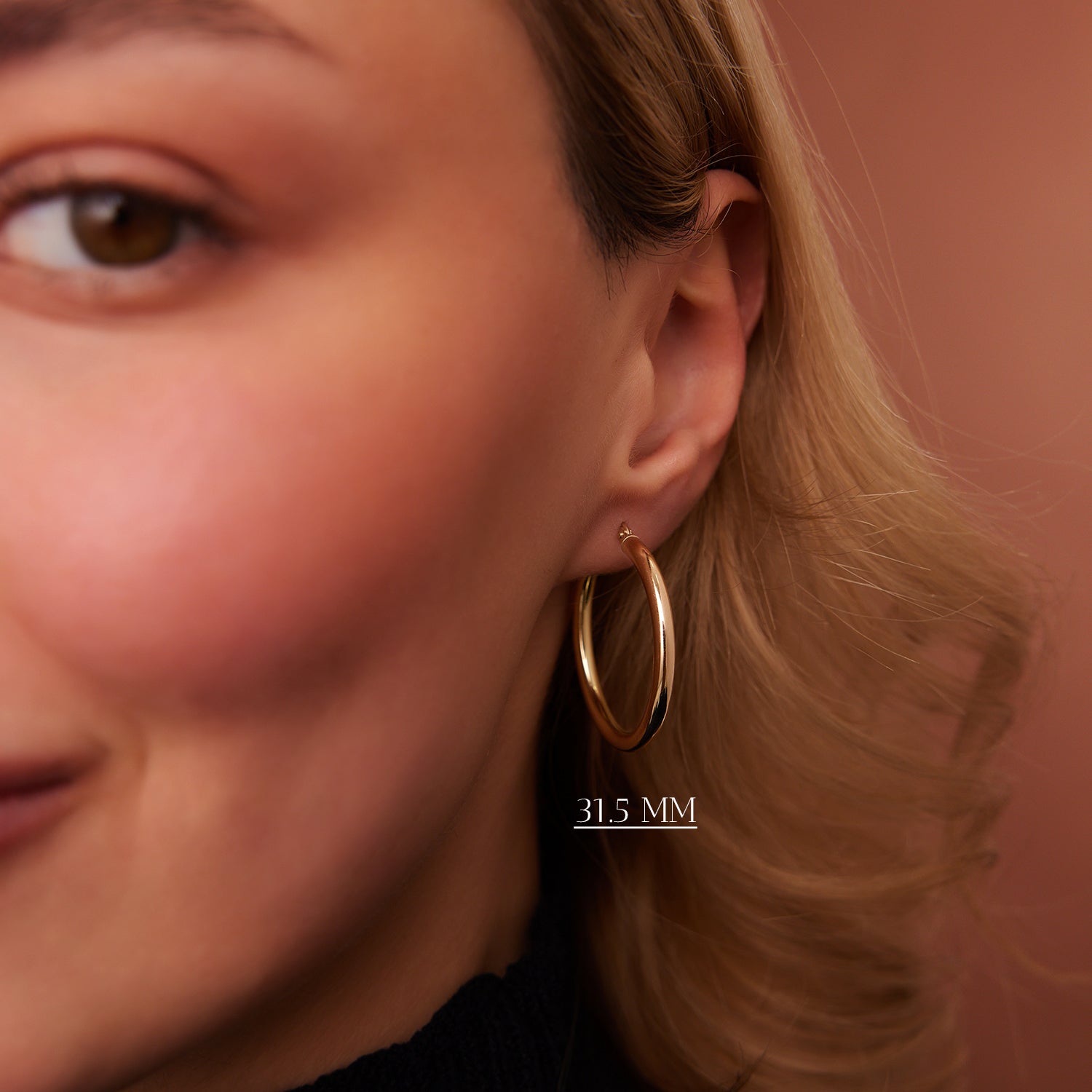 14k Gold Hoops 26.5 - 31.5 - 37MM - Geum Jewels