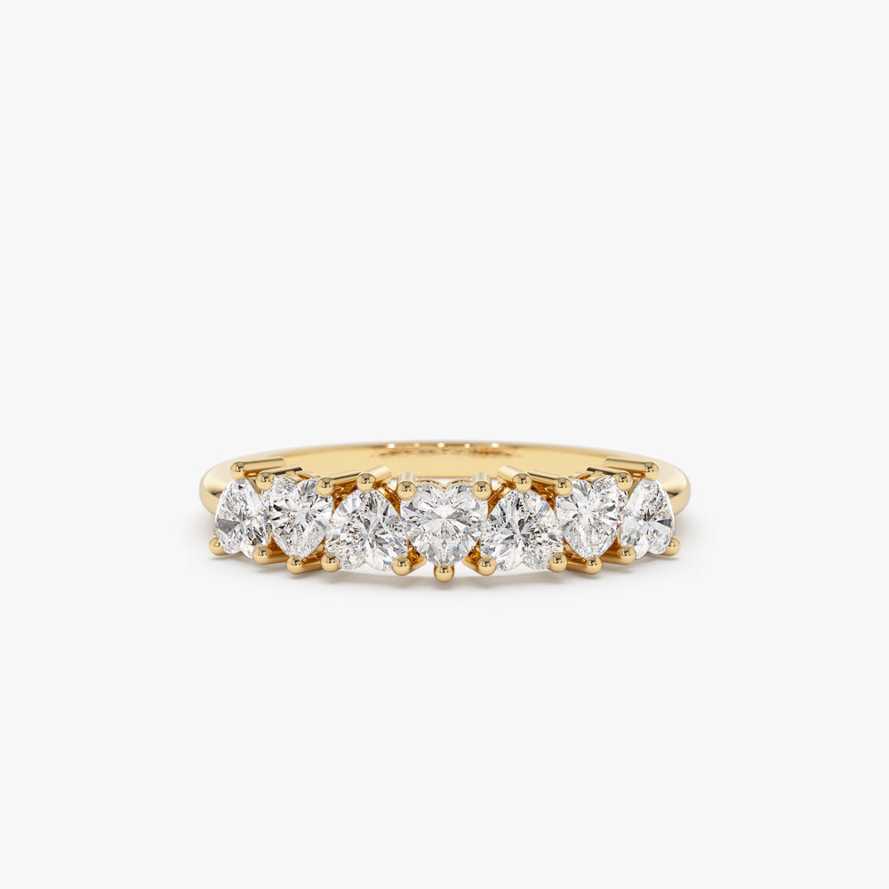 14k Heart Shape Up Down Prong Setting Diamond Ring - Geum Jewels