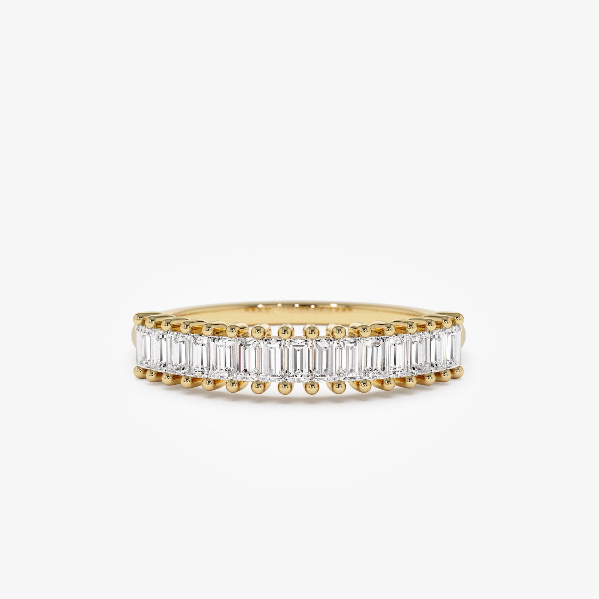 14k Baguette Diamond Wedding Band - Geum Jewels