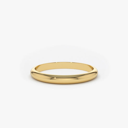 14k Classic Dome 2MM Band - Geum Jewels