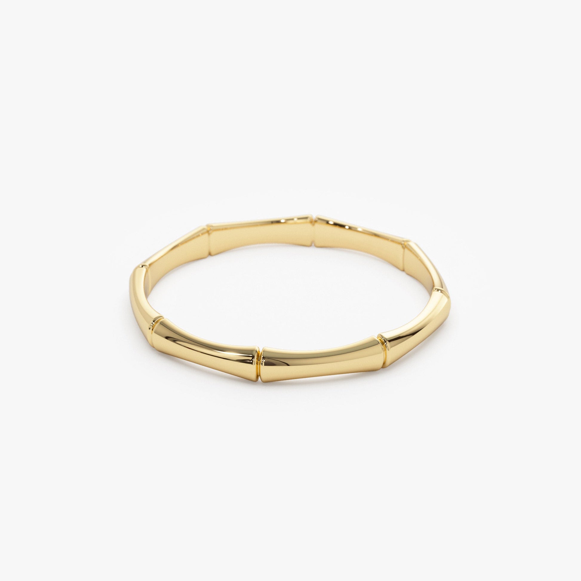 14k Dainty Minimal Bamboo Gold Ring - Geum Jewels