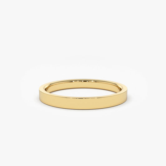 14k Flat 2MM wedding band - Geum Jewels