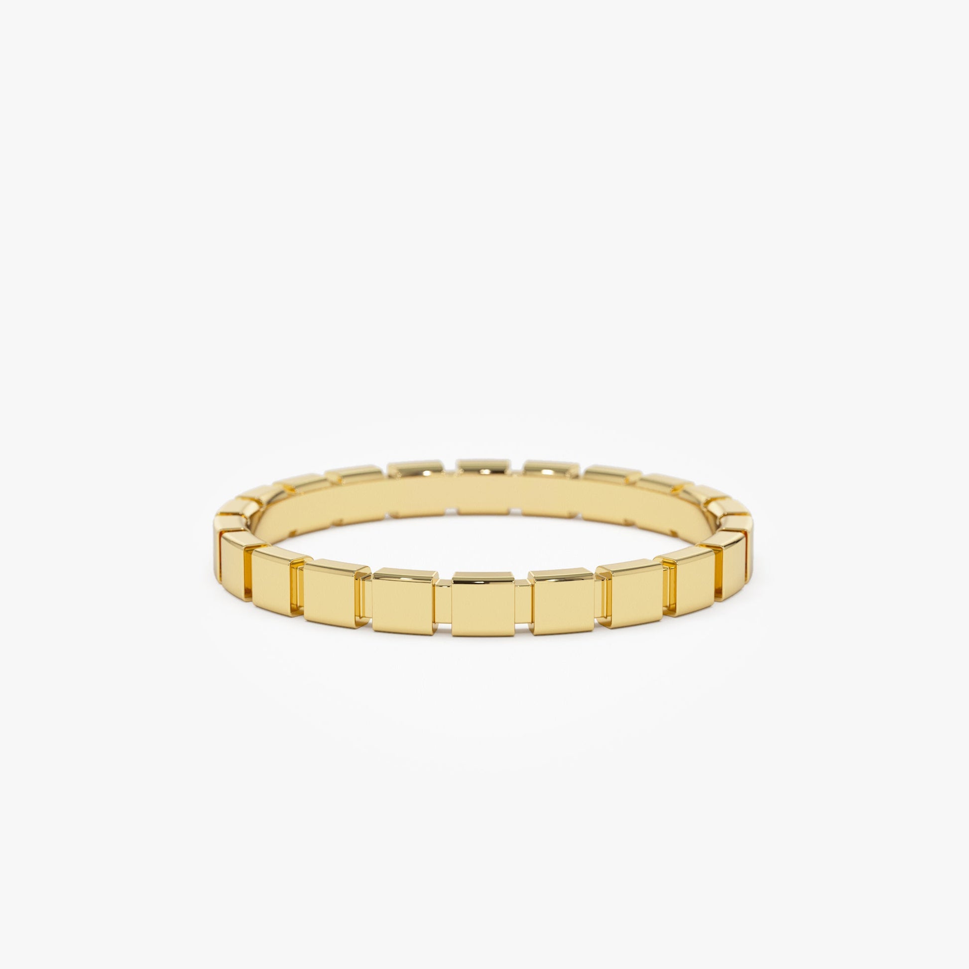 14K Geometric Square Stacking Ring - Geum Jewels