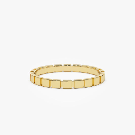14K Geometric Square Stacking Ring - Geum Jewels