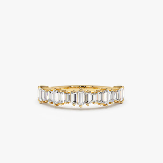 14k Gold Graduating Baguette Diamond Ring - Geum Jewels