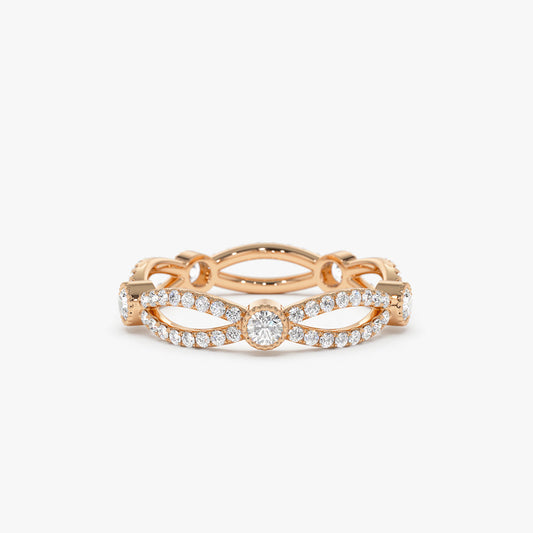 14K Infinity Diamond Eternity Ring - Geum Jewels