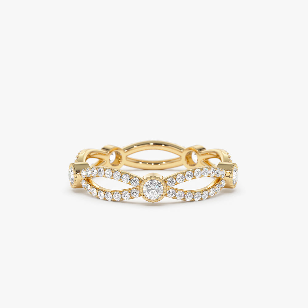 14K Infinity Diamond Eternity Ring - Geum Jewels