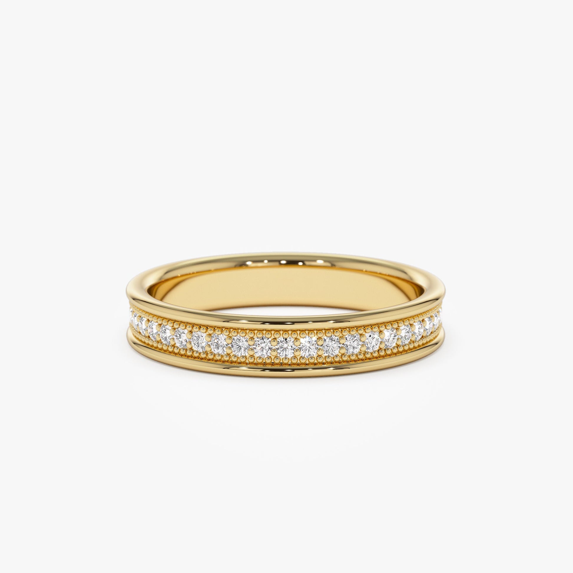 14k Milgran Full Eternity Diamond Ring - Geum Jewels