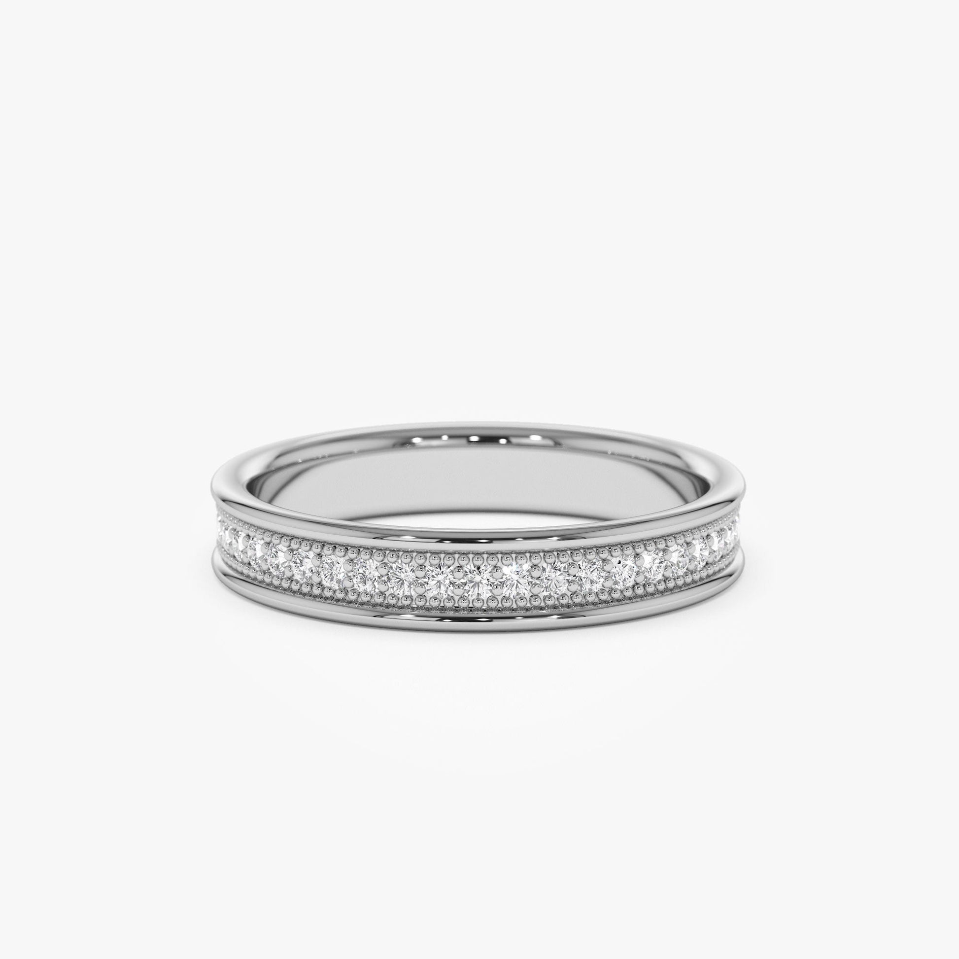 14k Milgran Full Eternity Diamond Ring - Geum Jewels