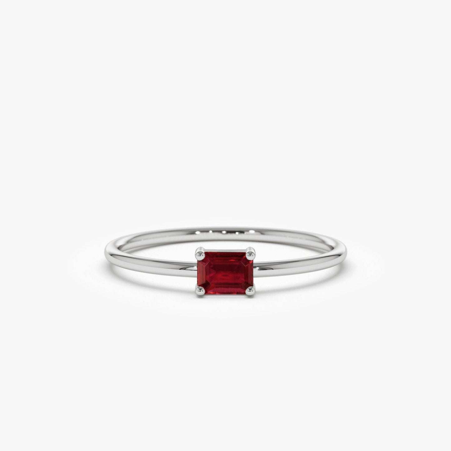 14k Octagon Cut Ruby Ring - Geum Jewels