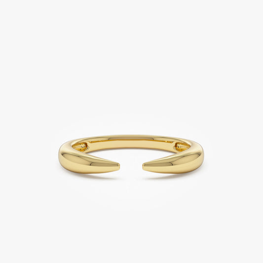 14K Open Claw Cuff Ring For Women - Geum Jewels