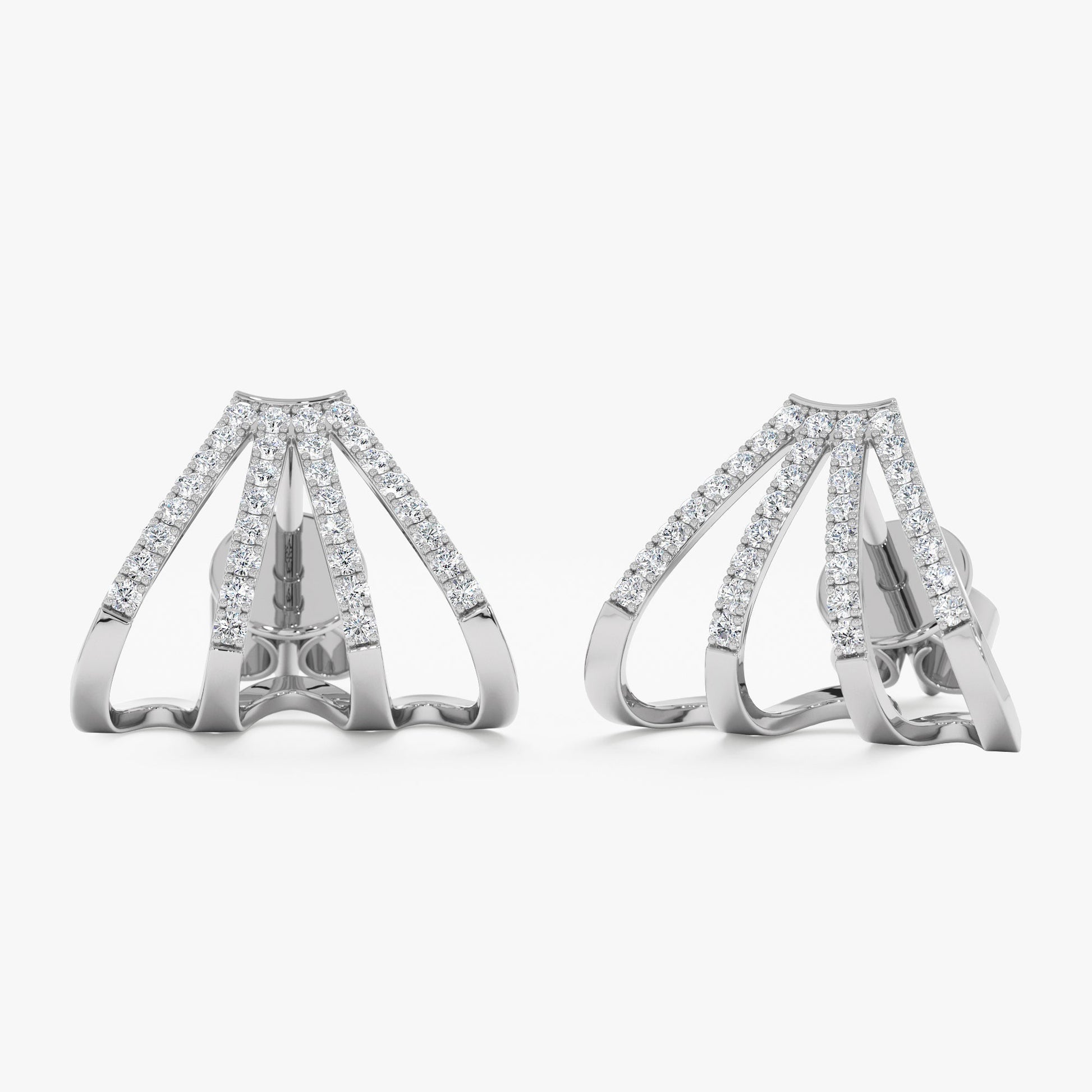 Diamond Arrow Cage Huggies, Justine - Geum Jewels