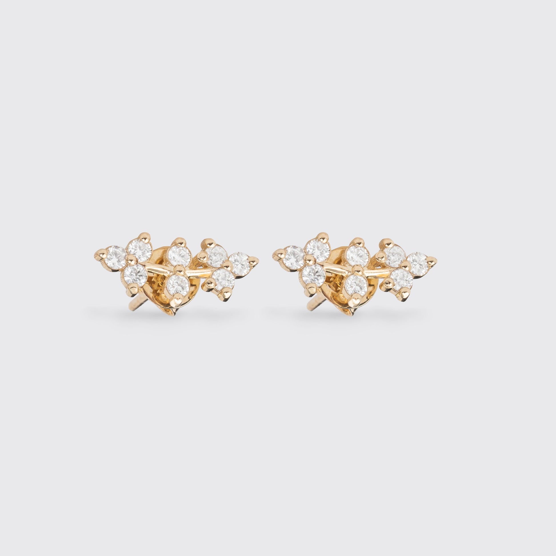 Diamond Vine Ear Climbers Studs, Everleigh - Geum Jewels