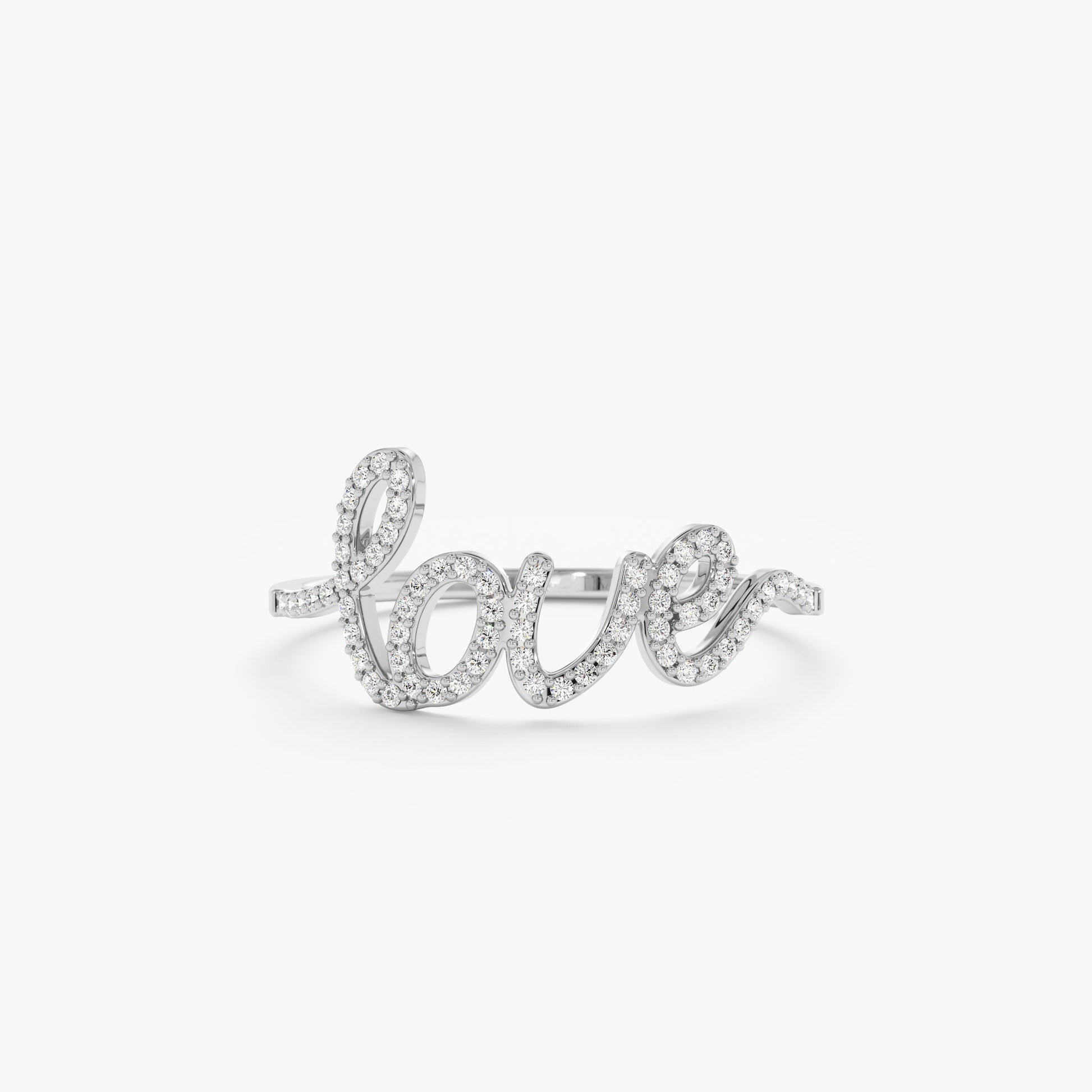 Diamond Cursive Love Ring, Desiree - Geum Jewels