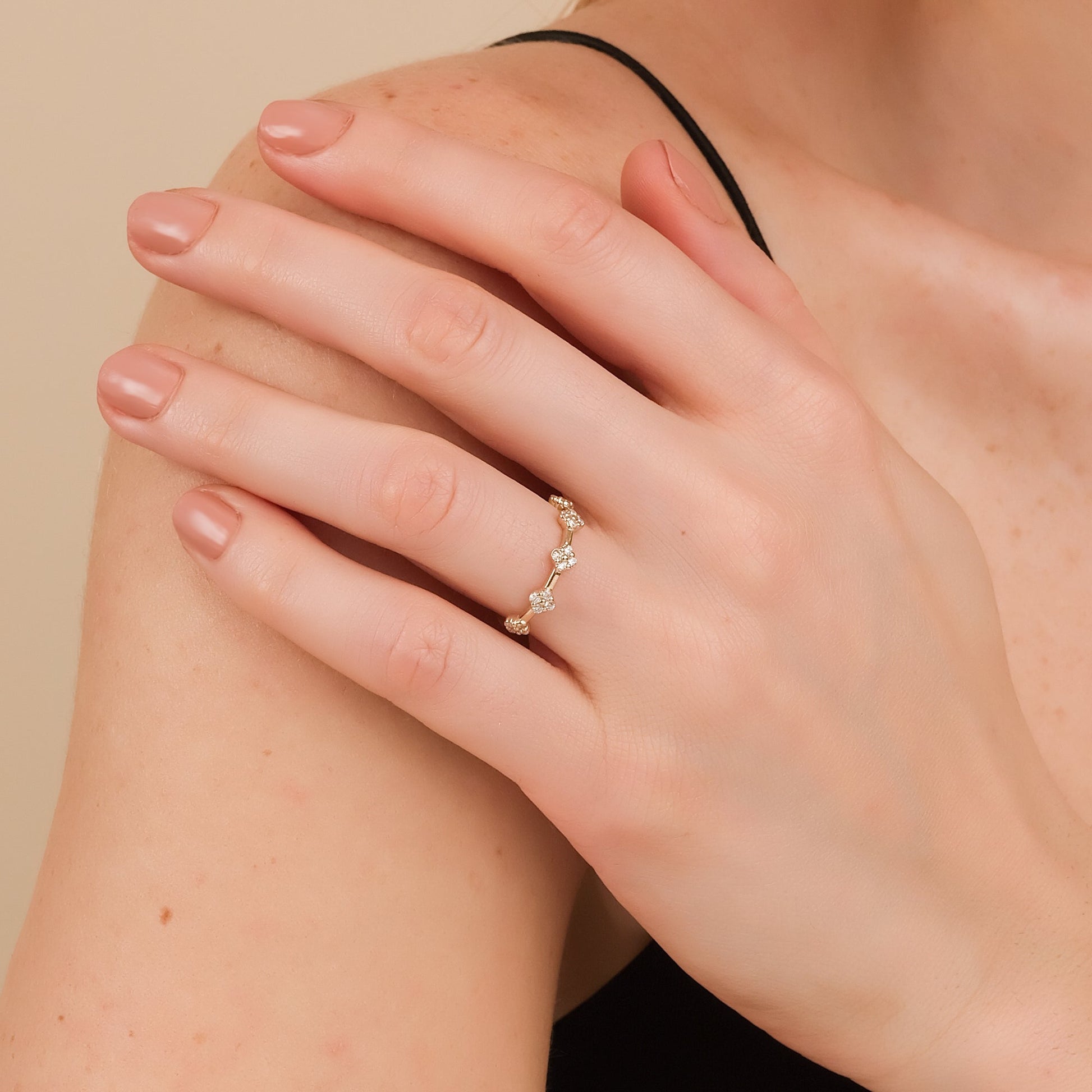 Diamond Multi Clover Ring, Emersyn