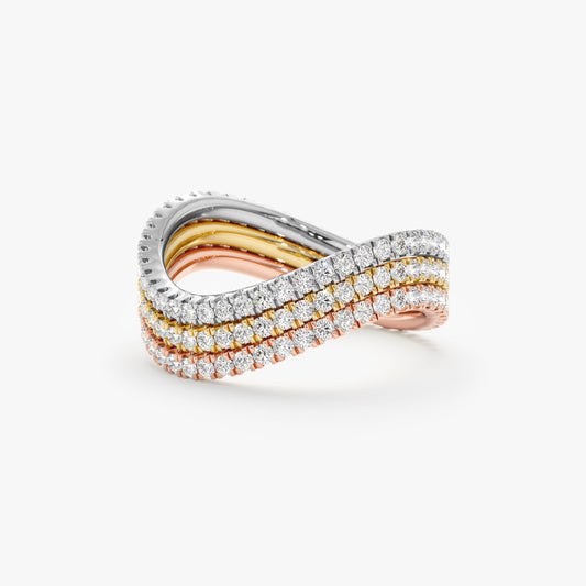Diamond Wave Eternity Ring, Charmaine - Geum Jewels