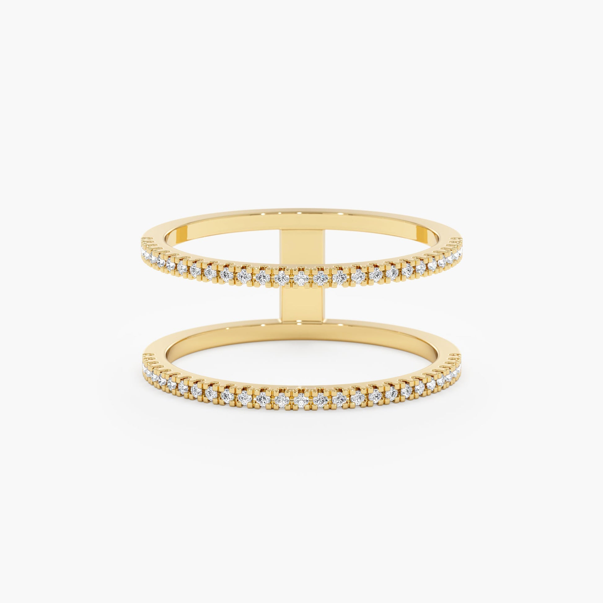 Double Line Diamond Ring, Makenna - Geum Jewels