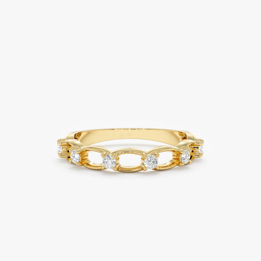 Half Eternity Diamond Chain Ring, Donatella - Geum Jewels
