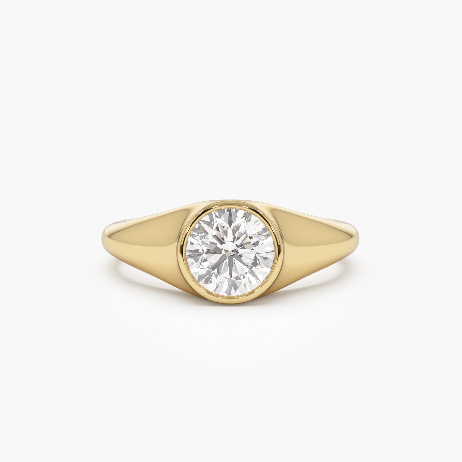 1.00 ctw 14k Round Shaped Lab Grown Diamond Ring - Alina - Geum Jewels