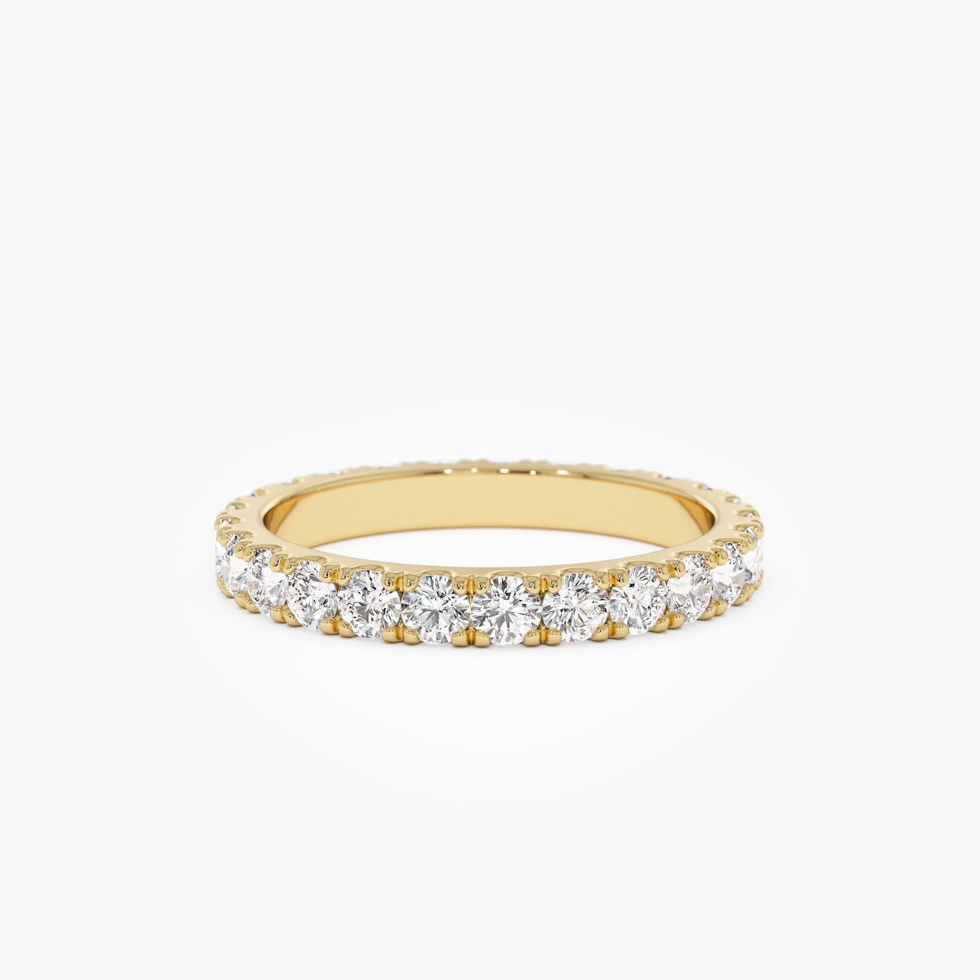 1.25 ctw 14k Pave Setting Full Eternity Lab Grown Diamond Ring - Elena - Geum Jewels