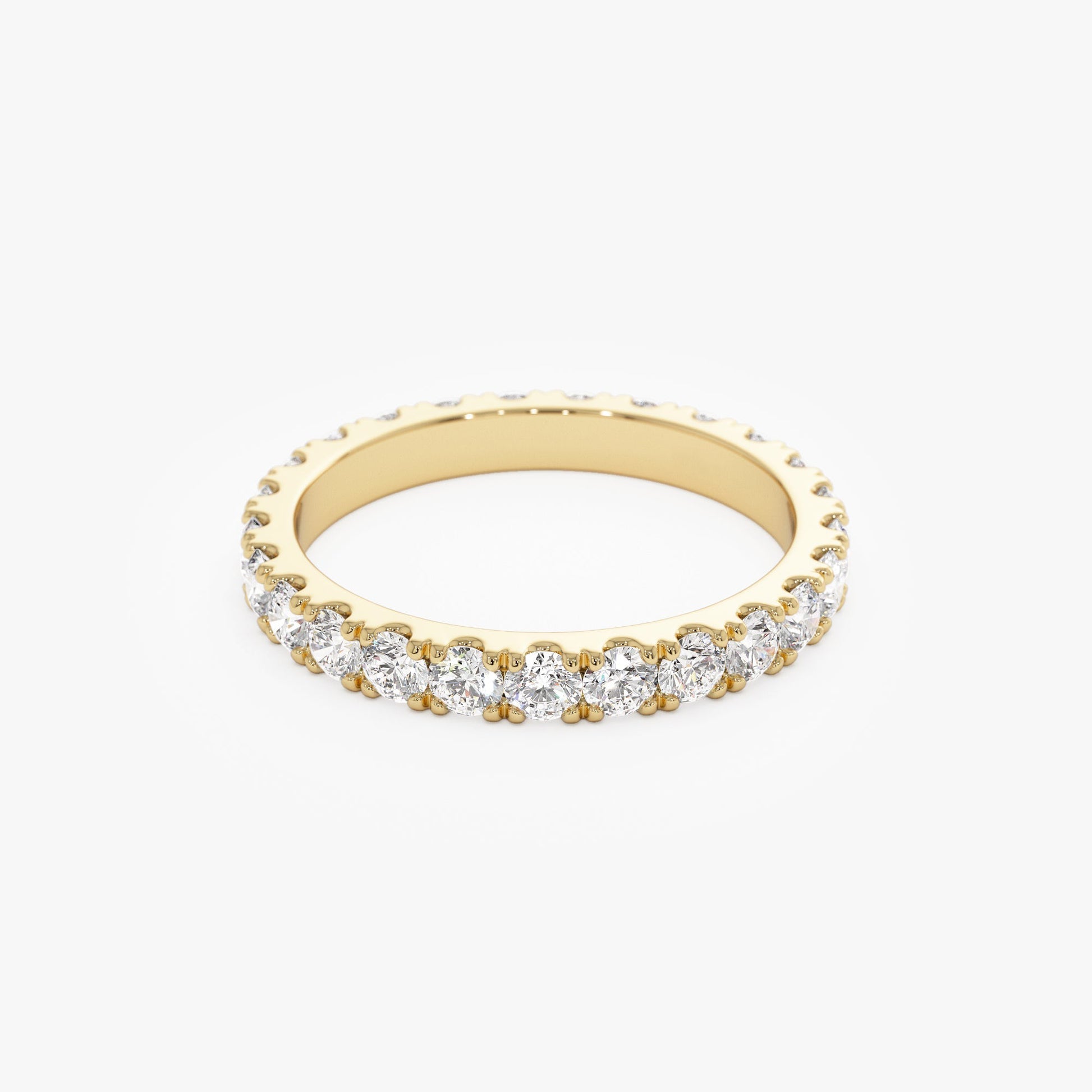 1.25 ctw 14k Pave Setting Full Eternity Lab Grown Diamond Ring - Elena - Geum Jewels
